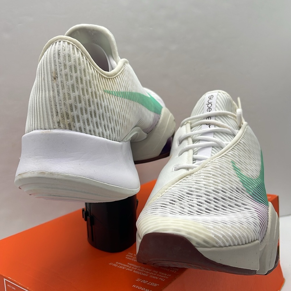 Nike WMNS White Sneakers with Orange and Green Swooshes NIKE AIR ZOOM SUPERREP 2 - Picture 8 of 16
